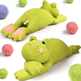 Green Frog Plush Sleeping Pillow (39" / 100 cm) Furry Gift