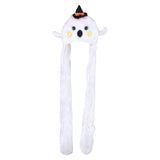 LIGHT-UP GHOST PLUSH HOODIE SCARF HAT 35"