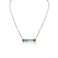 Blank Polished Bar Stainless Steel Necklace: Rose