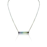 Blank Polished Bar Stainless Steel Necklace: Rainbow