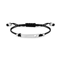 Engravable Cutout Heart Friendship Curved Bar Bracelet