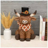 Sunflower Fall Highland Cow 15" Sitter 2 Ast