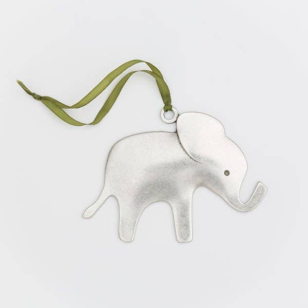 Elephant Ornament Pewter Handmade