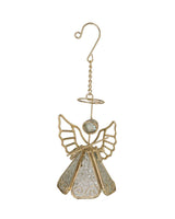 Metal & Glass Instrument Angel Ornament
