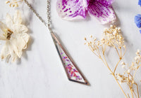 Real Pressed Flower and Resin Necklace