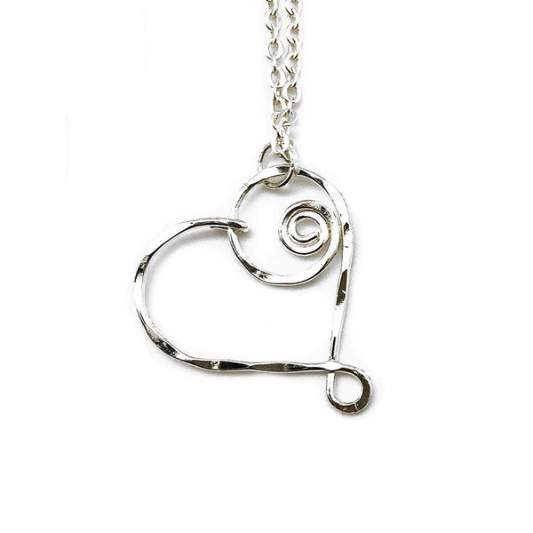 Silver Plated Necklace - Smaller Size Heart