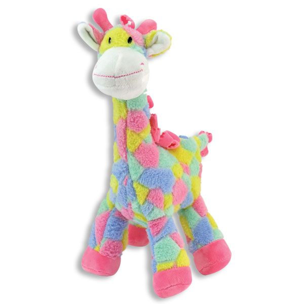 Plush Patchwork Giraffe Rattle