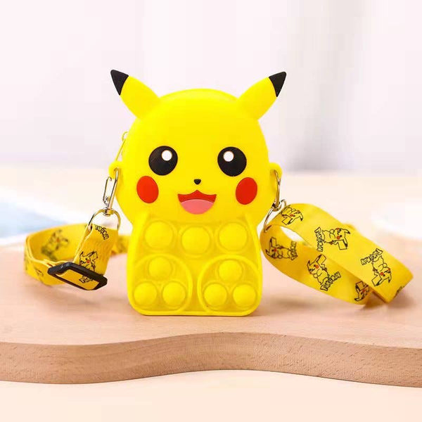 Pikachu Pop it Purse Bag - Yellow