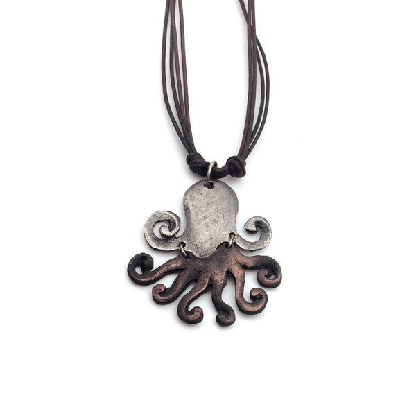 Pewter Necklace - Octopus