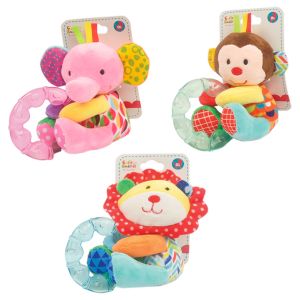 Plush Rattle With Teether