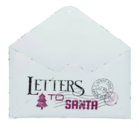 Christmas Mail Box Metal 16 in. White