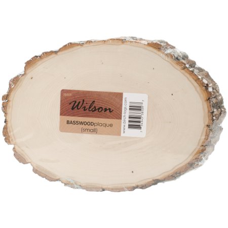 BASSWOOD PLAQUE (ROUND/OVAL) *Small: 5-7 inches wide x 5/8 inch thick