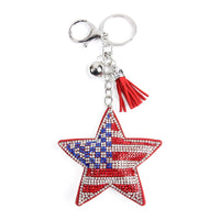 USA FLAG STAR KEYCHAIN