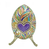 Colorful Purple Heart  Egg