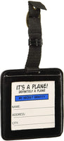 Luggage tag "FLYING IS MY SUPER POWERr"