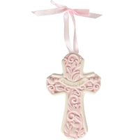 Christened in Faith Pink Cross, 5.75"