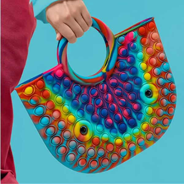 Pop It Fidget Toy Rainbow Purse