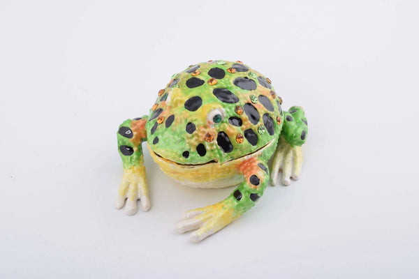 Black Spotted Toad Trinket Box