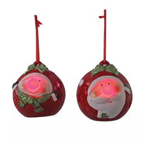 Light-Up Santa and Snowman Ornaments With Blinking Noses