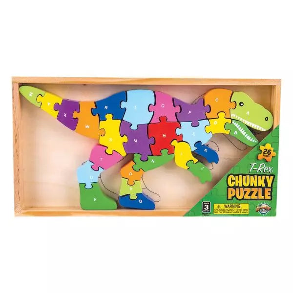 Chunky Wooden T-Rex Puzzle