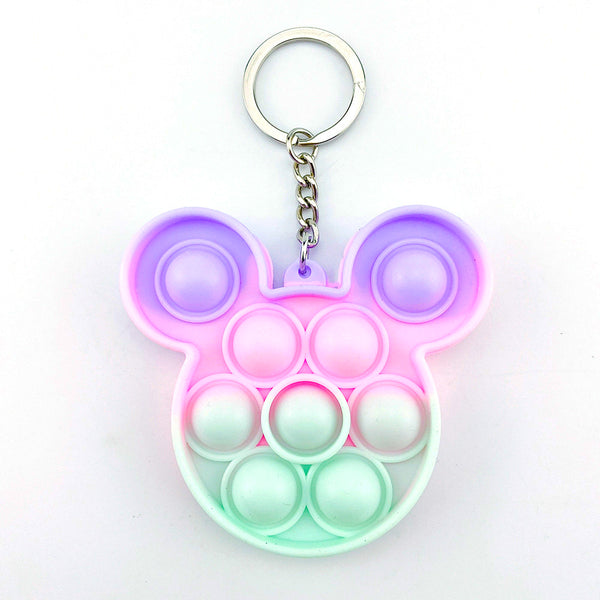 Mouse Pop It Keychain - Pastel