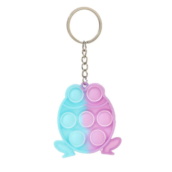 Small Frog Pop It Keychain - Blue & Purple