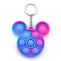 Mouse Pop It Keychain - Blue & Pink