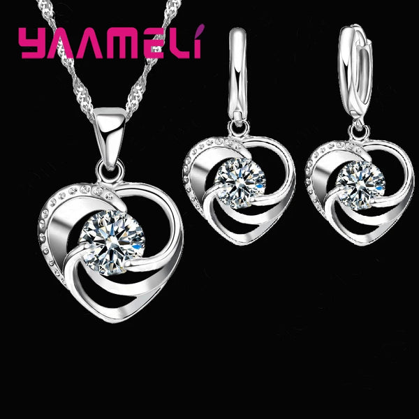 Heart Earring & Necklace Set