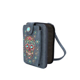 Montana West Sugar Skull Collection Phone Wallet - Navy