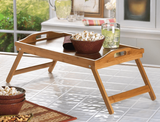 Serving Tray - Bamboo - Collapsible Legs