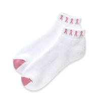  Pink Ribbon Ankle Socks