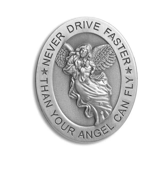 Visor Clip - Never Drive Faster Than Your Angel Can Fly