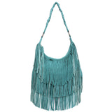 Montana West Wrangler Bohemian Fringe Bag - Turquoise