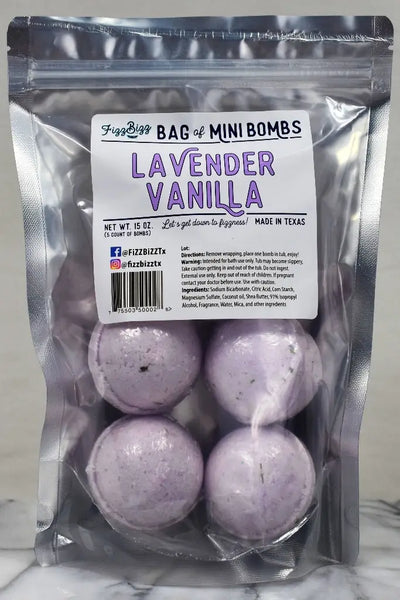 Lavender Vanilla Bag of Mini Bath Bombs