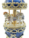 Royal Blue Musical Carousel with Royal Horses