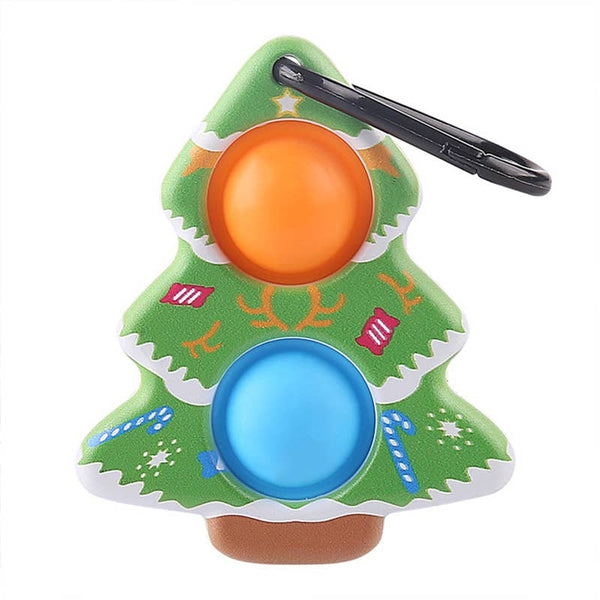 Pop it Christmas Fidget Keychain - Christmas Tree