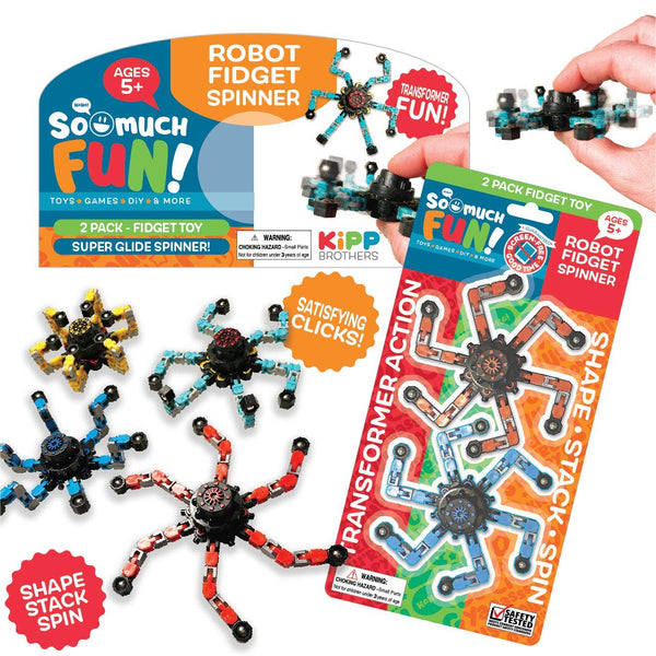 SO MUCH FUN! MICRO ROBOT SPINNER 2 PACK 12 PIECES PER PACK
