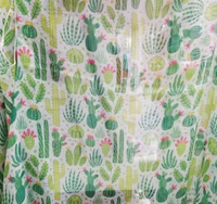Mint Cactus Long Open Front Kimono Vest