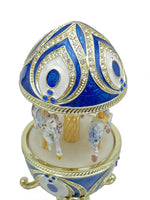 Blue Musical Carousel with Royal Horses