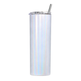 20OZ SHIMMER STAINLESS STEEL TUMBLER WITH STRAW & LID