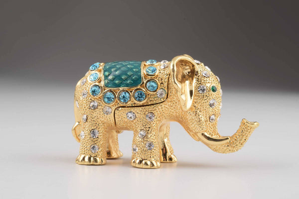 Golden Elephant Trinket Box