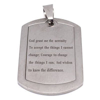 Serenity Prayer Stainless Steel Pendant / PDJ3173