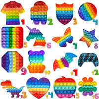 Rainbow Collection Pop it Fidget Toys | Assorted Style