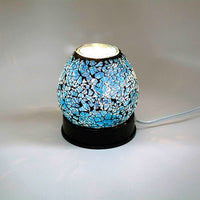 Electric Glass & Oil Warmer - Blue Crackle