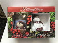 Cheerful Willie Candle Set - Let It Snow