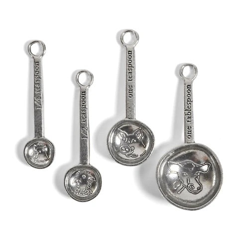 Crosby and Taylor pewter measuring spoons