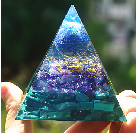 Positive Energy Pyramid Generator Crystal Decor Healing Meditation