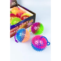 Mystery Light Up Spiky Ball With Rubber Finger Rope